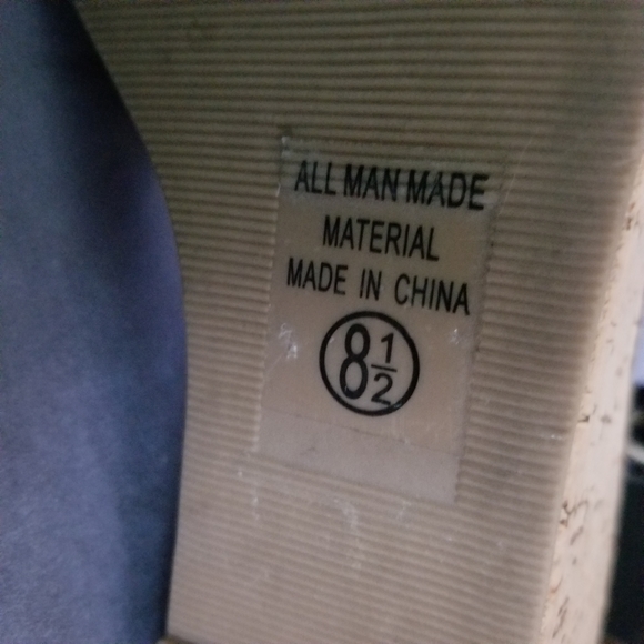 Cityclassified Cork Wedge Faux Suede Sandals - Picture 6 of 8